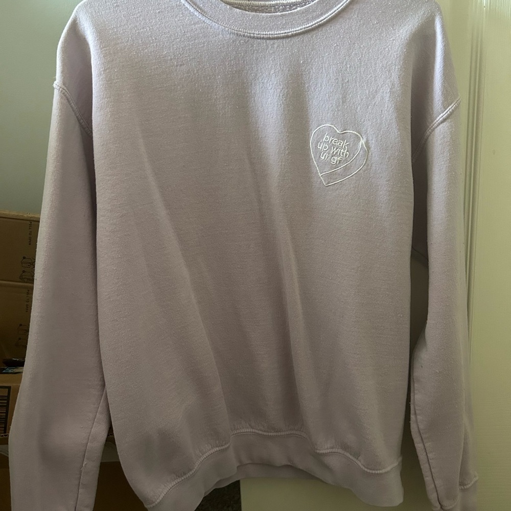 ariana grande “break up with ur gf” crewneck